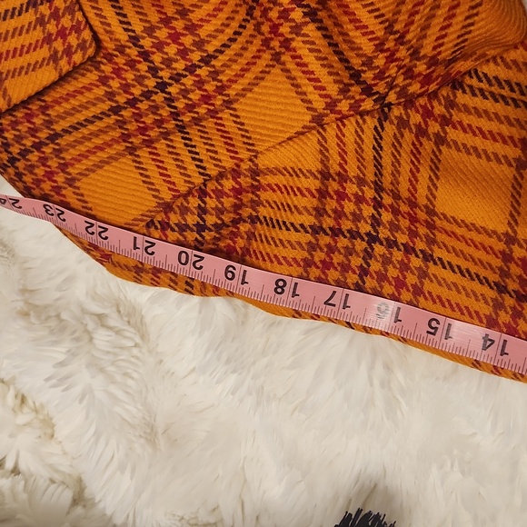 Burberry Orange and Red Plaid Fabric - Picture 10 of 12